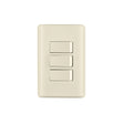 Placa armada 3 interruptores, marfil, Volteck