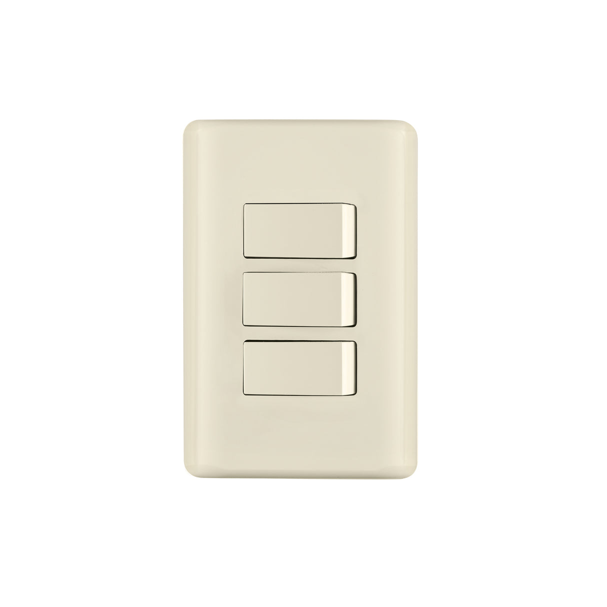 Placa armada 3 interruptores, marfil, Volteck