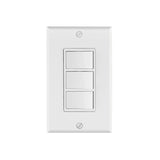 Placa Armada con 3 Interruptores Sencillos, Línea Classic