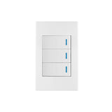 Placa Armada 3 Interruptores, 1 Módulo, Española, Blanco