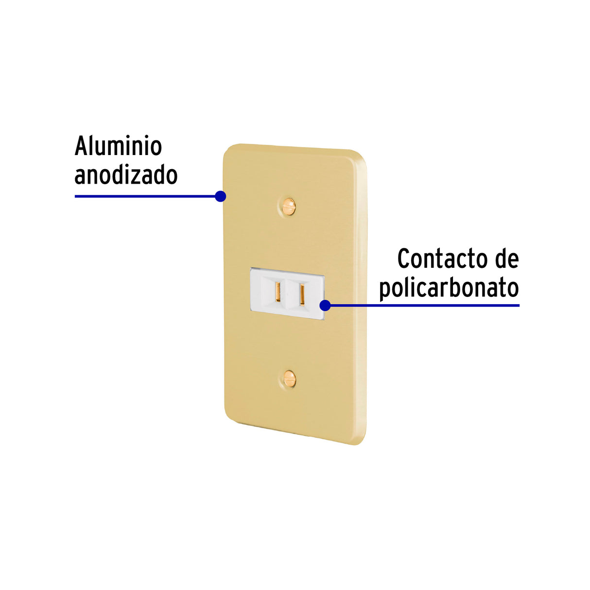 Placa Armada con Contacto Polarizado, Línea Económica