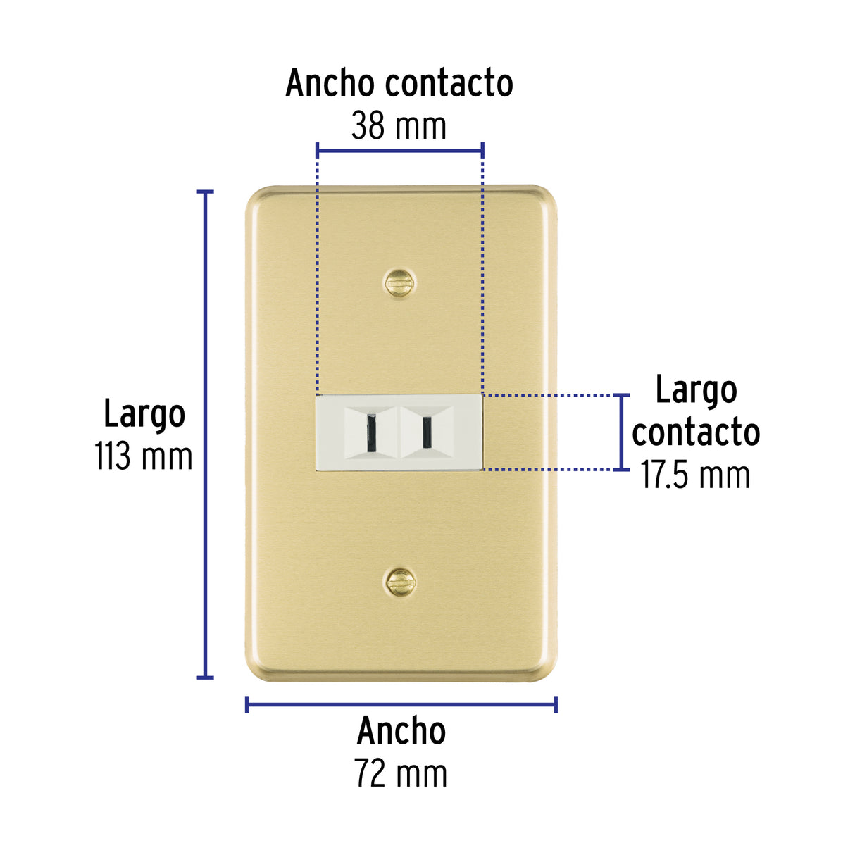 Placa Armada con Contacto Polarizado, Línea Económica