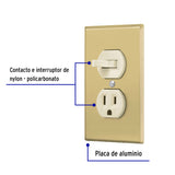 Placa Armada Interruptor y Contacto, Línea Standard, Aluminio