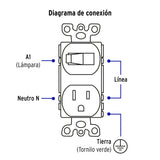 Placa Armada Interruptor y Contacto, Línea Standard, Aluminio