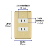 Placa Armada 2 Contactos Polarizados Línea Económica