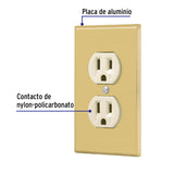 Placa Armada 2 Contactos Polarizados, Línea Standard, Aluminio