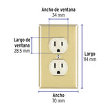 Placa Armada 2 Contactos Polarizados, Línea Standard, Aluminio