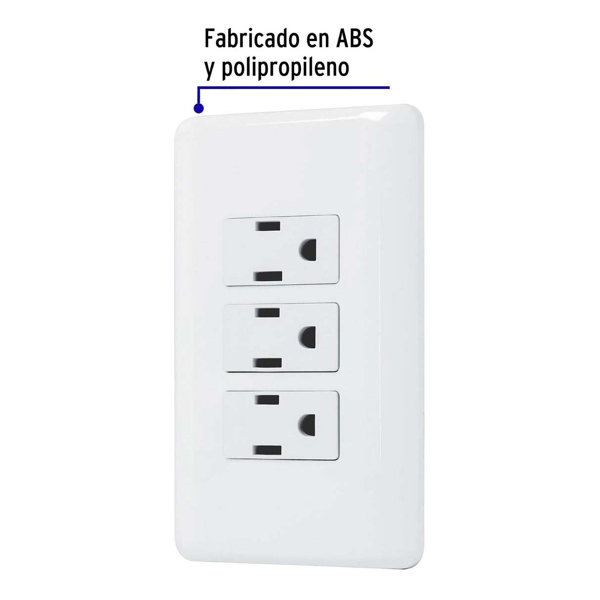 Placa Armada con 3 Contactos, Volteck Basic