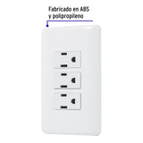 Placa Armada con 3 Contactos, Volteck Basic
