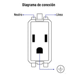 Placa Armada con 3 Contactos, Volteck Basic