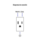 Placa Armada 3 Contactos, 1 Módulo, Española, Blanco