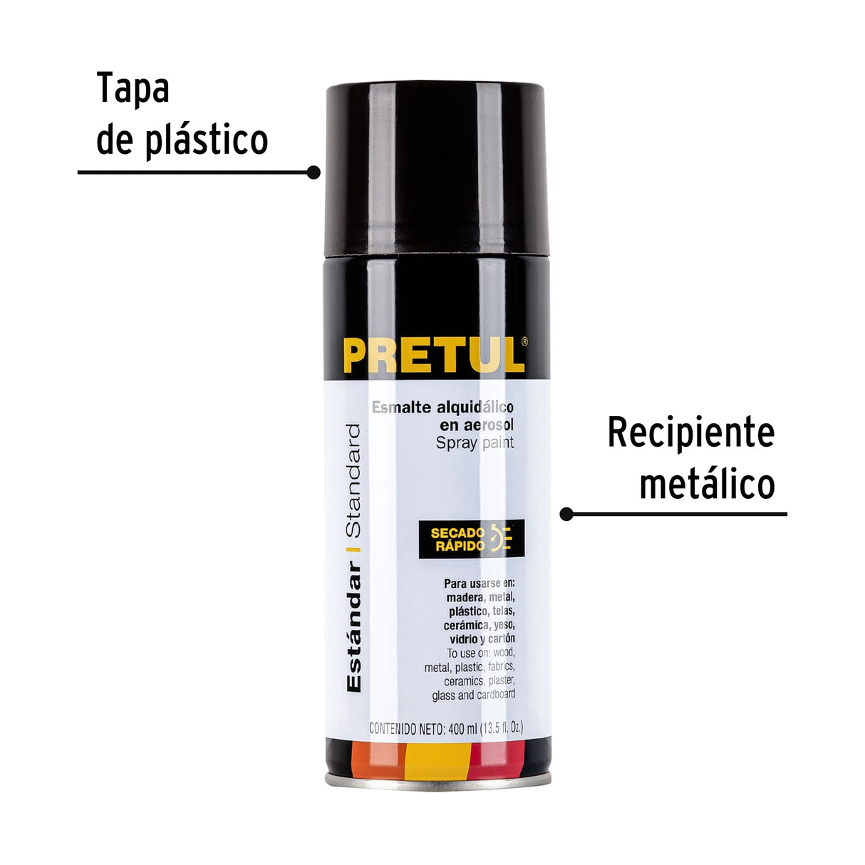 Pintura en Aerosol, Tabaco, 400 ml, Pretul