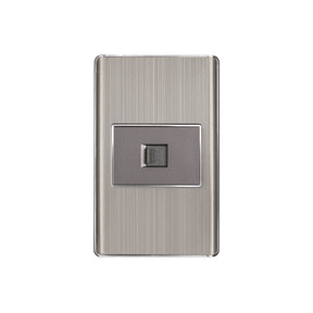 Placa armada acero inox 1 toma para teléfono 1.5 mód, Lisboa