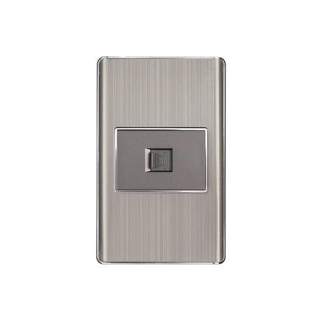 Placa armada acero inox 1 toma para teléfono 1.5 mód, Lisboa