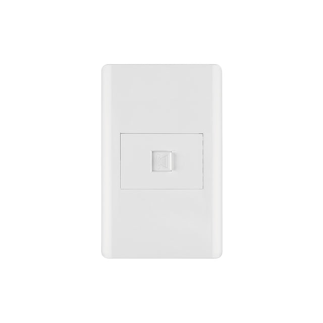 Placa armada blanca 1 toma para teléfono 1.5 mód, Lisboa