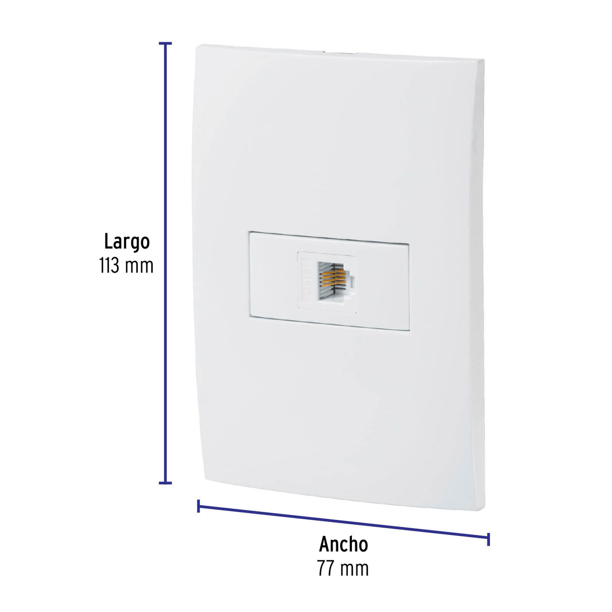 Placa Armada con Entrada para Teléfono, Línea Oslo, Blanco