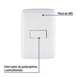 Placa Armada con Timbre, Blanco, Línea Italiana., Volteck