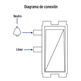 Placa Armada con Timbre, Blanco, Línea Italiana., Volteck