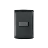 Placa Armada con Timbre, Negro, Línea Italiana, Volteck