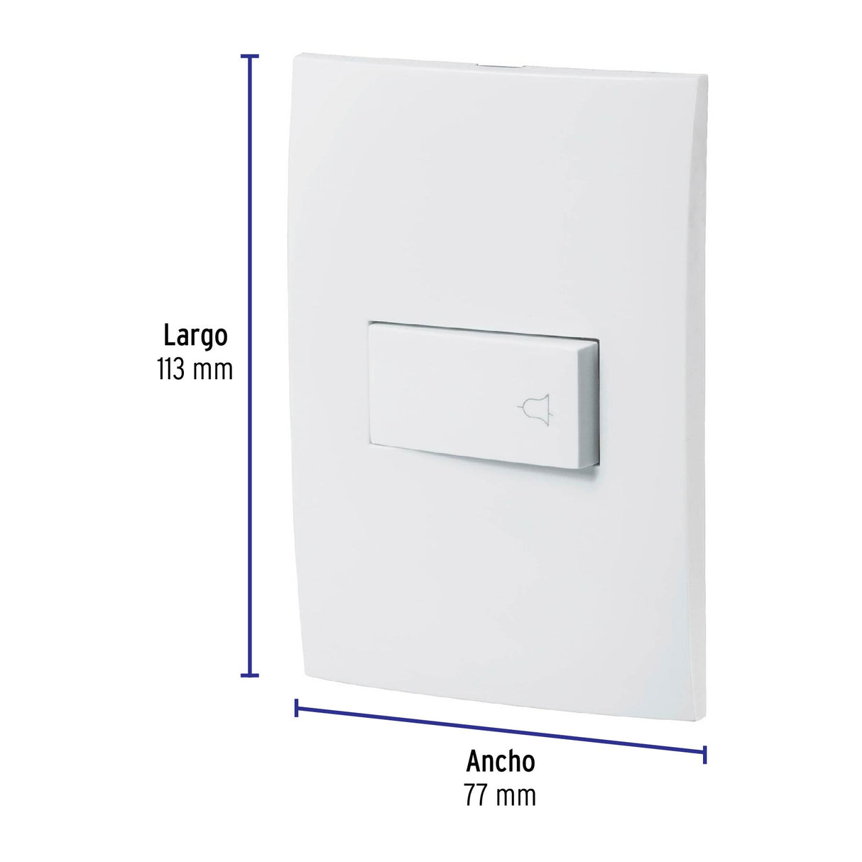 Placa Armada con Timbre, Línea Oslo, Color Blanco, Volteck