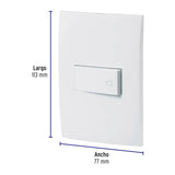 Placa Armada con Timbre, Línea Oslo, Color Blanco, Volteck