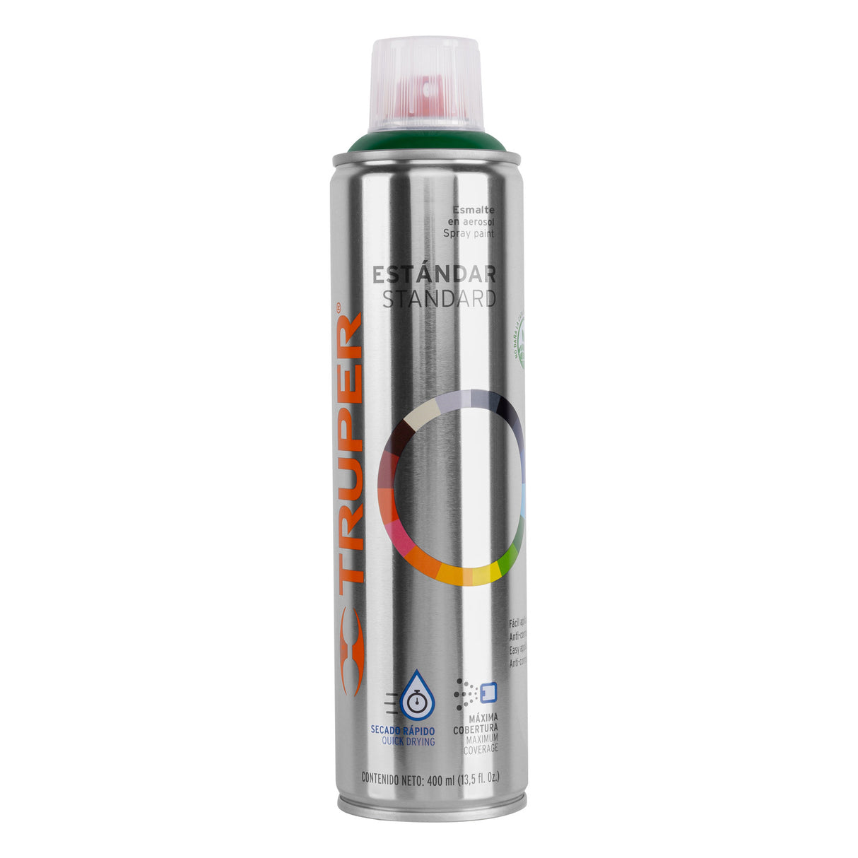 Pintura en Aerosol, Verde Hoja, Bote Esbelto, 400 ml