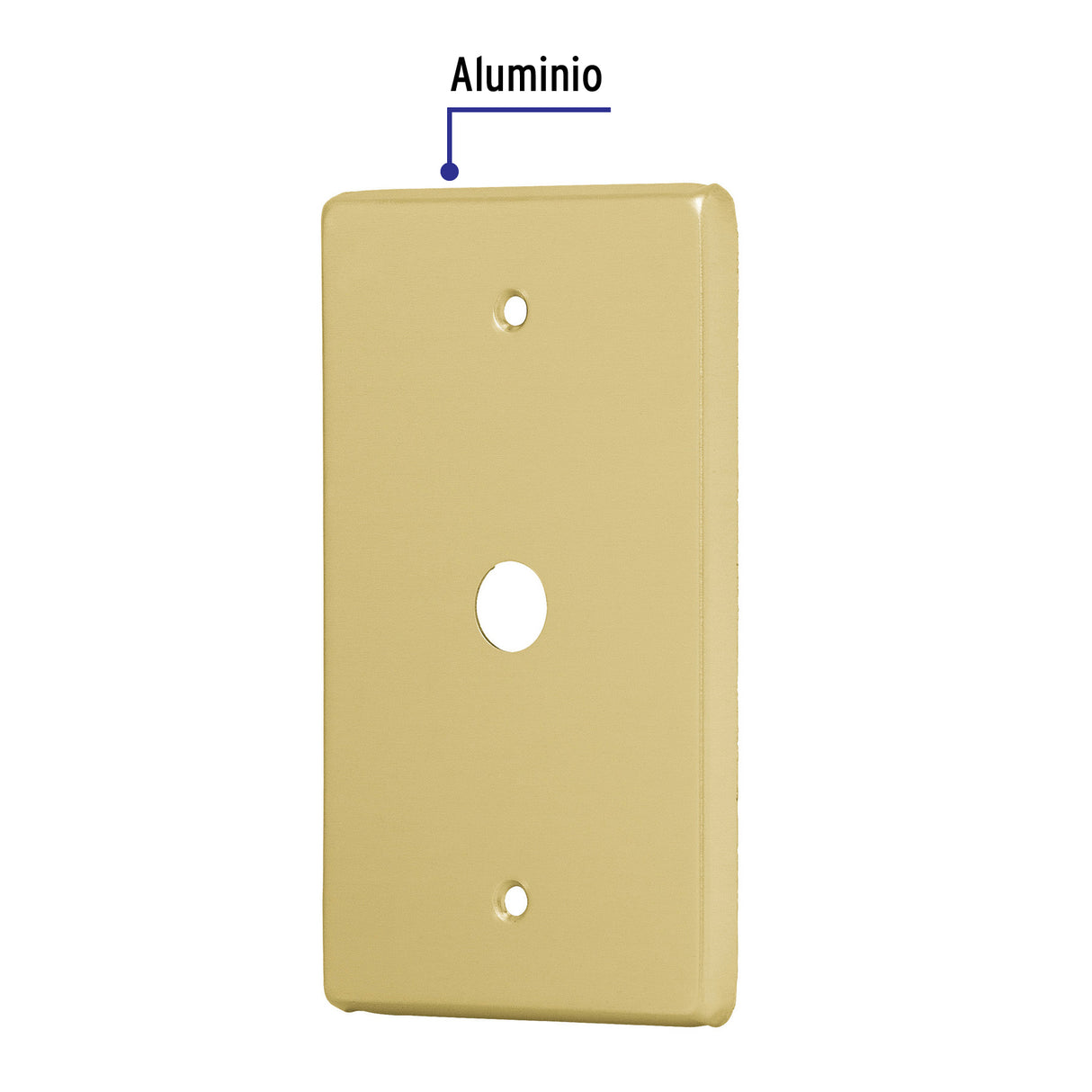 Placa Pasacable de Aluminio, Línea Standard, Volteck