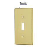 Placa para Interruptor Vertical, de Aluminio, Línea Standard