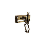 Pasador con Cadena para Puerta, Acabado Latón Antiguo