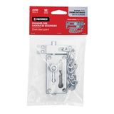 Pasador con Cadena para Puerta, Acabado Cromo Mate, Hermex