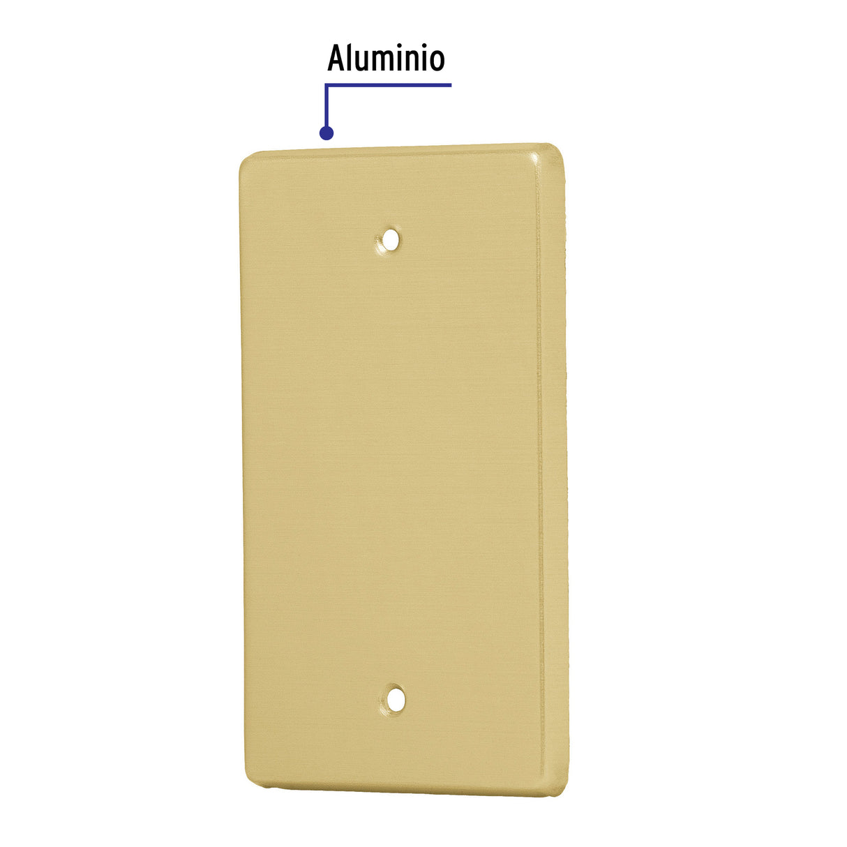 Placa Ciega, de Aluminio, Línea Standard, Volteck