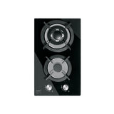 Parrilla Gas Empotrable 30 cm, 2 Quem, Vidrio Negro, Riviera