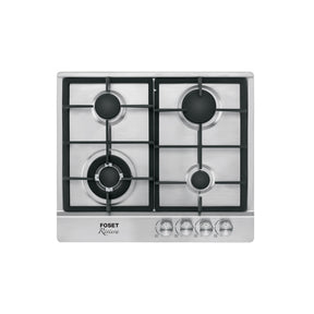 Parrilla gas empotrable 60 cm, 4 quem, acero inox, RIVIERA