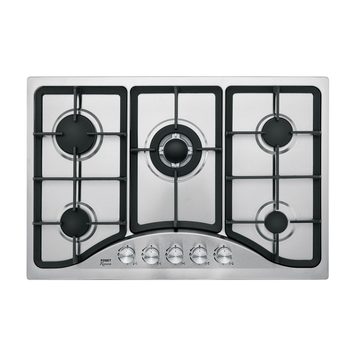Parrilla Gas Empotrable 75 cm, 5 Quem, Acero Inox, Riviera