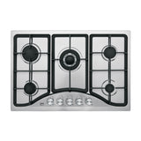Parrilla Gas Empotrable 75 cm, 5 Quem, Acero Inox, Riviera