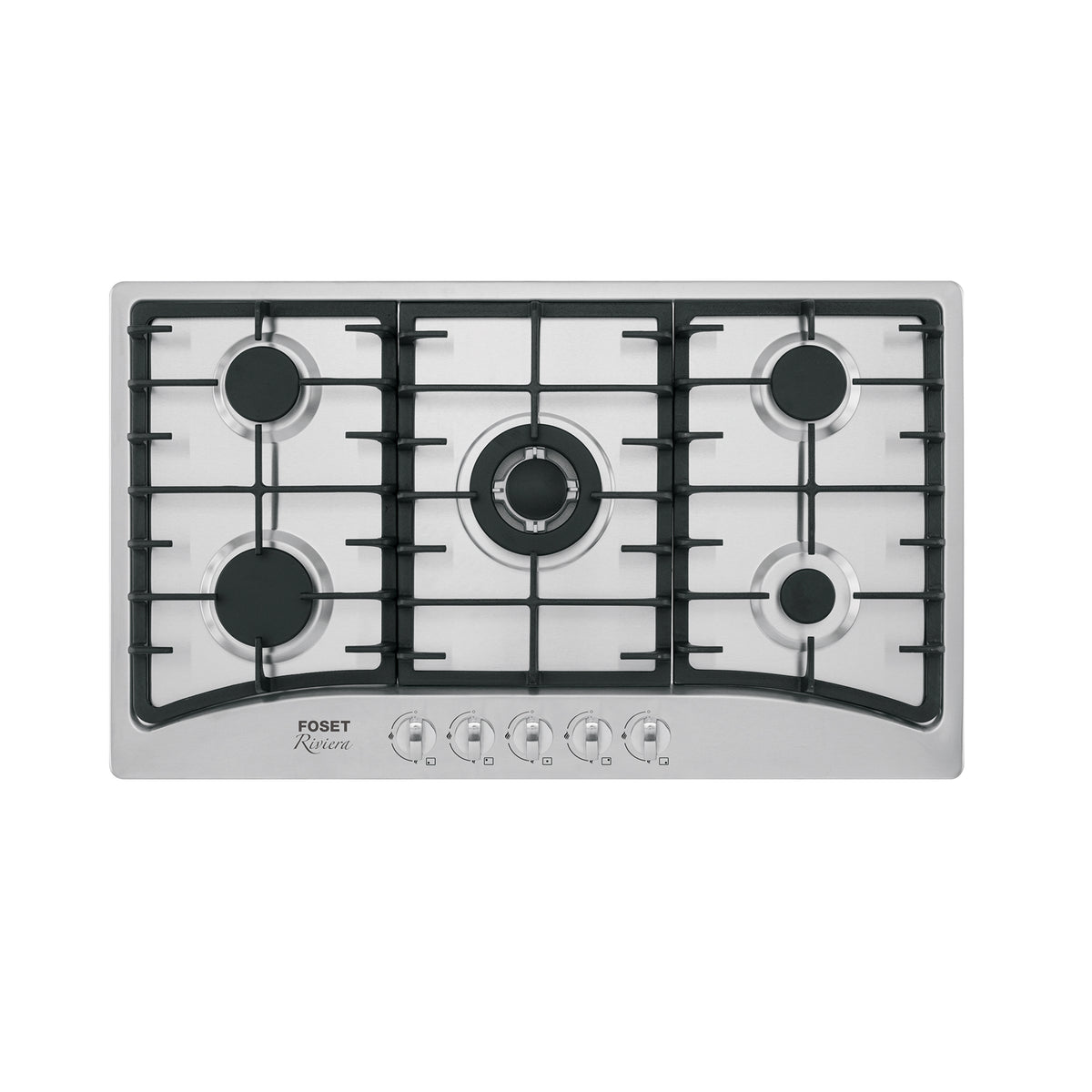 Parrilla gas empotrable 90 cm, 5 quem, acero inox, RIVIERA