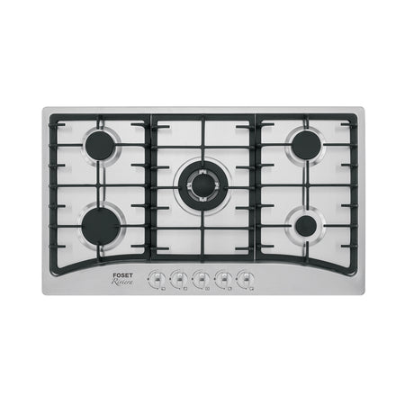Parrilla gas empotrable 90 cm, 5 quem, acero inox, RIVIERA