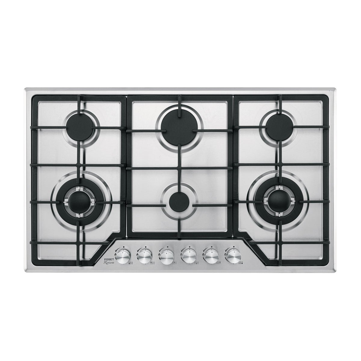 Parrilla Gas Empotrable 90 cm, 6 Quem, Acero Inox, Riviera