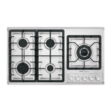 Parrilla Gas Empotrable 90 cm, 5 Quem, Lateral, Inox, Riviera