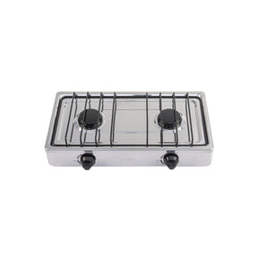 Parrilla de gas de sobreponer 2 quemadores, inox, Foset