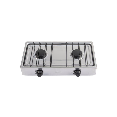 Parrilla de gas de sobreponer 2 quemadores, inox, Foset