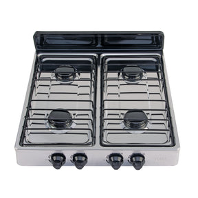 Parrilla de gas de sobreponer 4 quemadores, inox, Foset