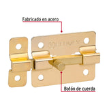 Pasador de Barra Plana 2' Acabado Latón, Hermex