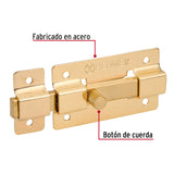 Pasador de Barra Plana 3' Acabado Latón, Hermex