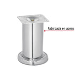 Pata para Sofá y Mueble, Cromo, 100 mm Altura, Hermex