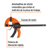 Prensa de Ajuste Rápido de 12'con Cuerpo de Nylon, Truper