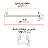 Prensa de Ajuste Rápido de 6'con Cuerpo de Nylon, Truper