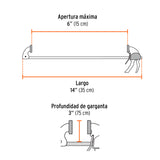 Prensa de Ajuste Rápido 6' Uso Rudo, Cuerpo Nylon, Expert