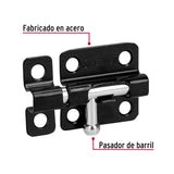 Pasador de Barril 2' de Acero Acabado Negro, Hermex