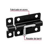 Pasador de Barril 3' de Acero Acabado Negro, Hermex